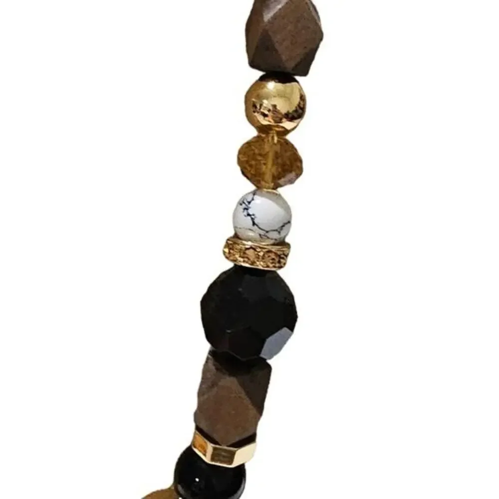 Kate‎ Spade Chunky Beaded Neutral Statement Necklace